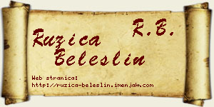 Ružica Beleslin vizit kartica